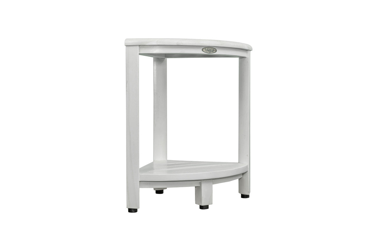 White corner shower discount bench