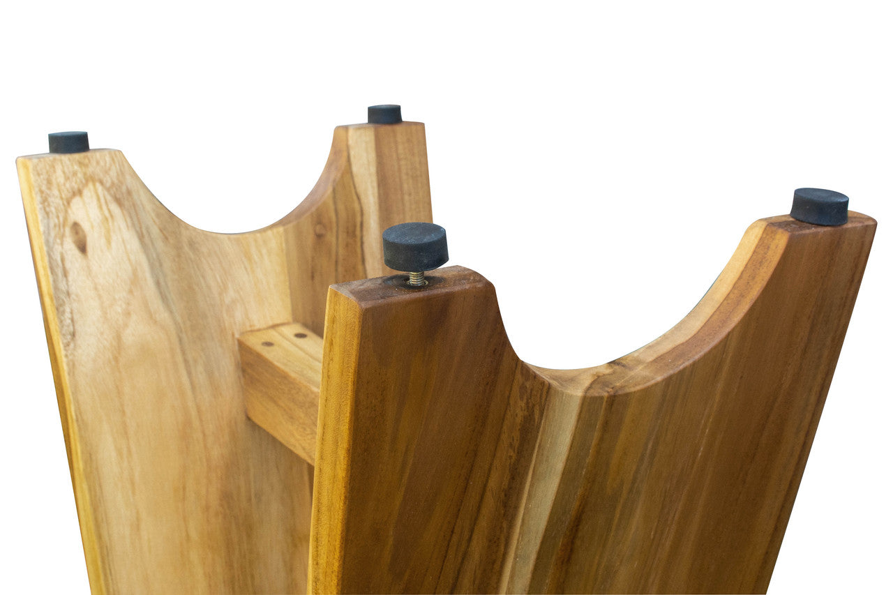 EcoDecors® Serenity® 18" Teak Wood Shower Bench in EarthyTeak Finish