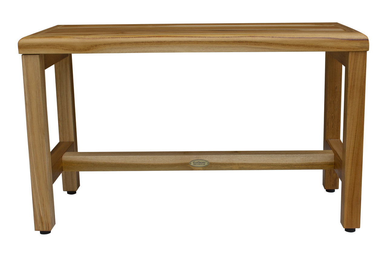 EcoDecors® Eleganto® 30" Teak Wood Shower Bench in EarthyTeak Finish