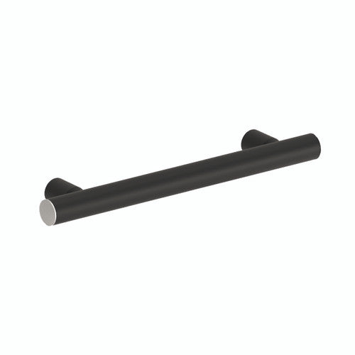 15.7" Eleganto Matte Black ADA Compliant Designer Grab Bars Towel Rack