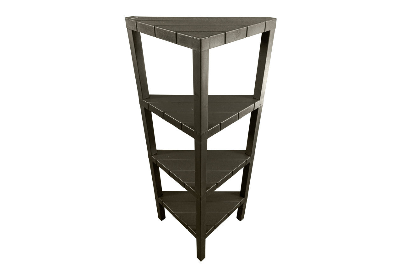 Tatay Lombok 39in Tall FlexiCorner ShowerShelf TT1703 in a Brown Finish