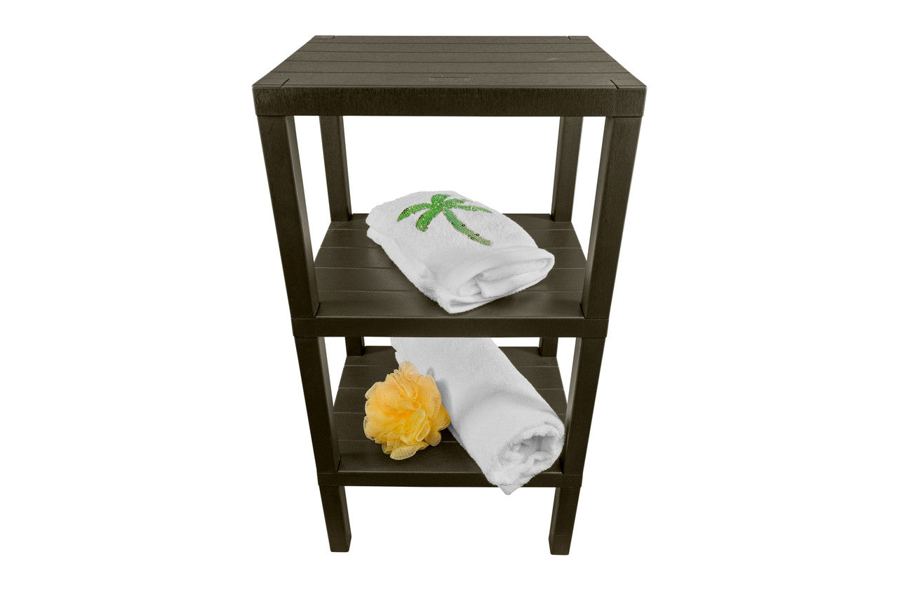 Tatay Plasticality 29in Tall ShowerShelf TT1706 in a Brown Finish