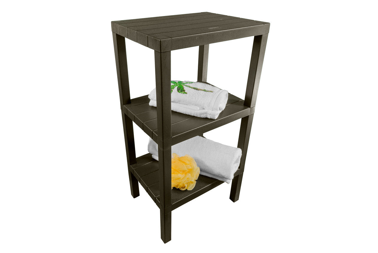 Tatay Plasticality 29in Tall ShowerShelf TT1706 in a Brown Finish