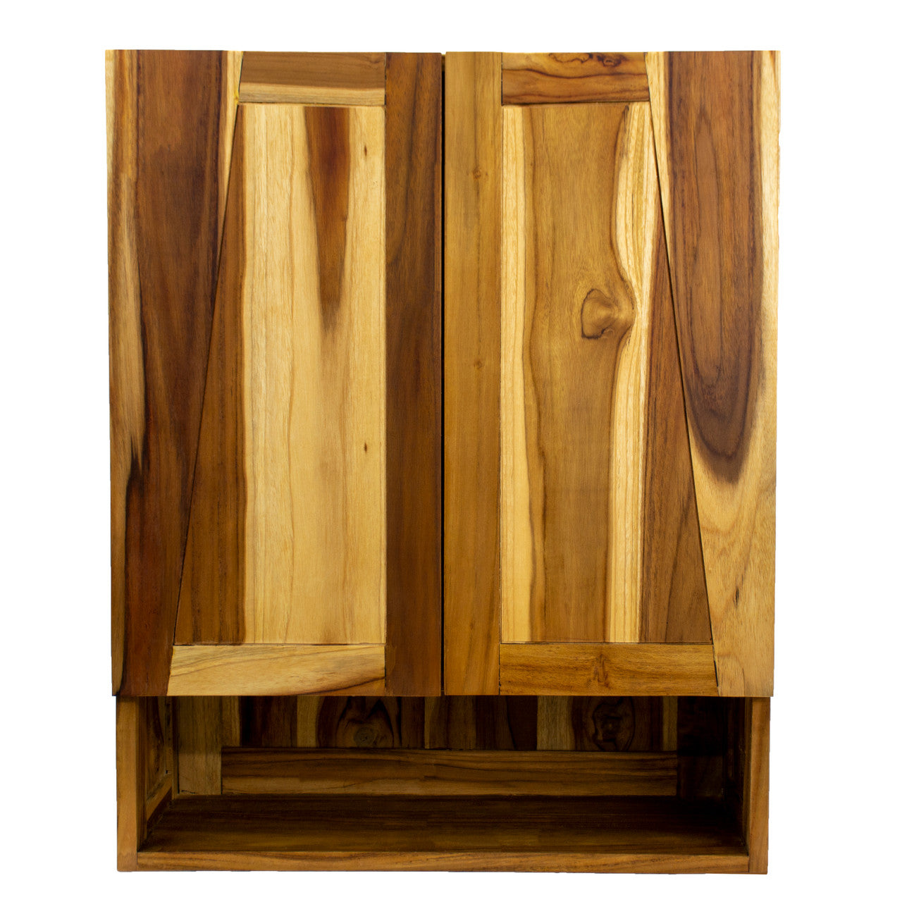 EcoDecors® Significado® 24" Teak Wood Wall Cabinet in EarthyTeak Finish
