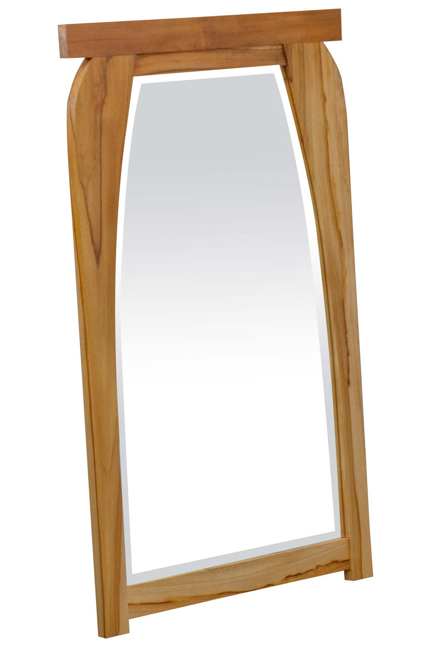 EcoDecors® Tranquility® 24" x 35" Teak Wood Wall Mirror in EarthyTeak Finish