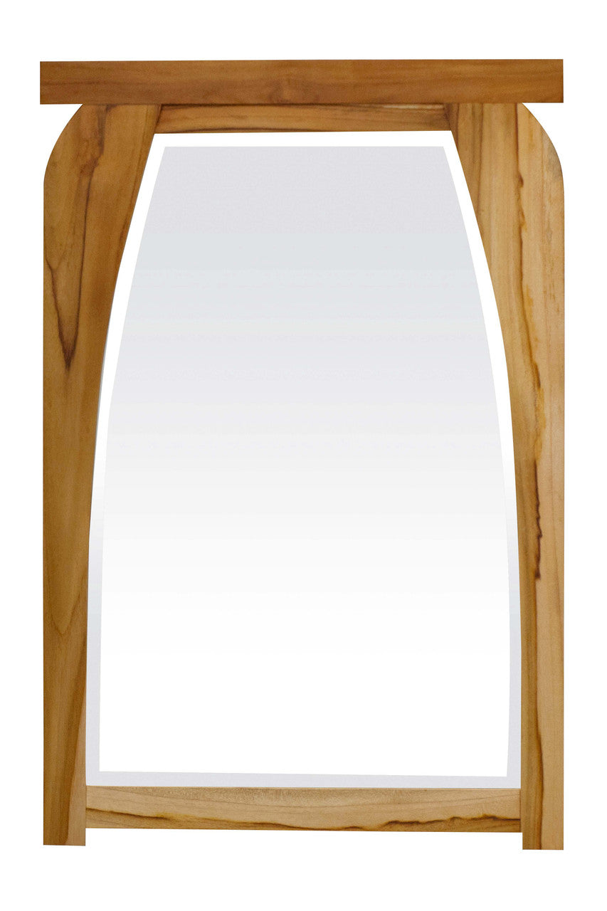 EcoDecors® Tranquility® 24" x 35" Teak Wood Wall Mirror in EarthyTeak Finish