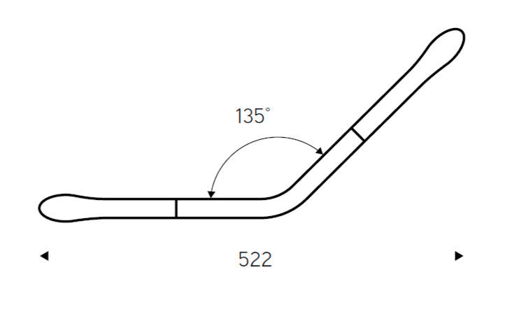 angled grab bar with soft grip
